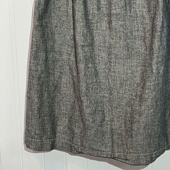 BeBop Women Elastic Waist Chambray Ruffle Sleeveless Dress Size Medium - Black - Picture 3 of 11